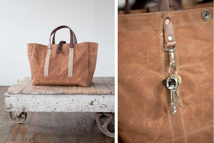 Rugged Garden Style By Artifact Bag Co Gardenista Made From Olive Twill Waxed Canvas With Saddle Leather Handles And Bottom It S Roomy Enough For His Laptop Sy Tools 375