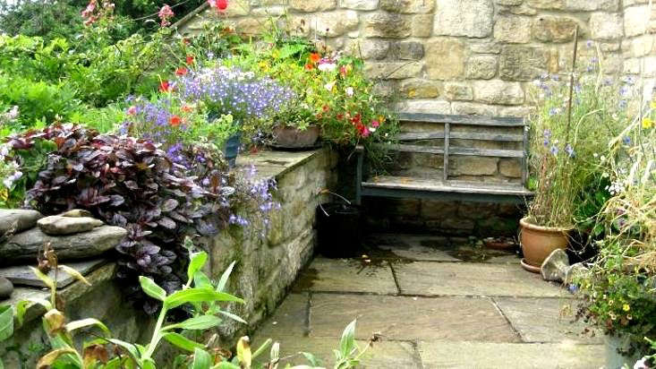 bench cottage garden england gardenista