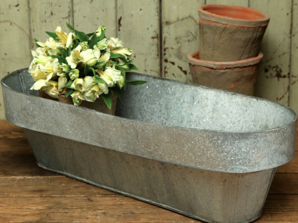 Download Galvanized Oval Planter Yellowimages Mockups