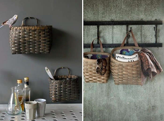 Wall Hanging Storage Baskets the well-appointed potting shed: 5 baskets as wall-mounted storage Wall Hanging Storage Baskets the well-appointed potting shed: 5 baskets as wall-mounted storage