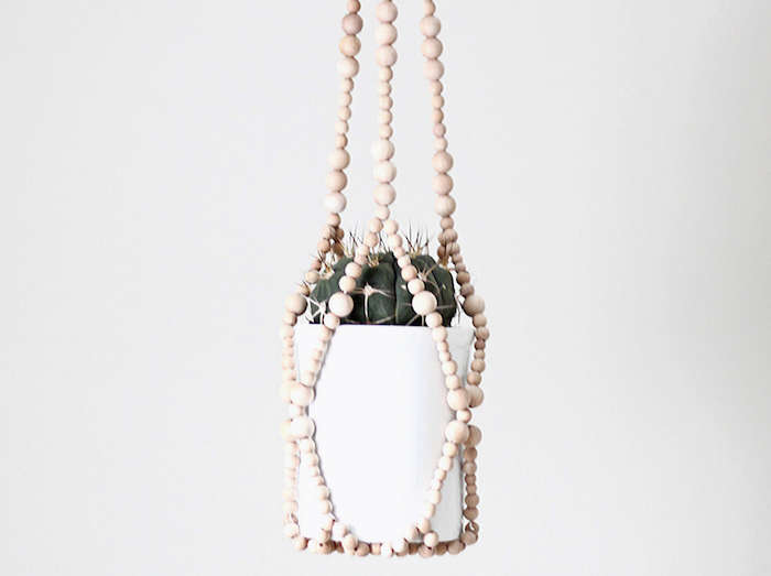 large beaded plant hanger