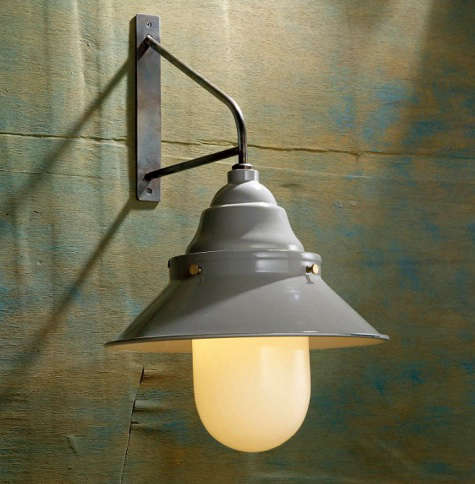 10 Easy Pieces: Barnhouse-Style Outdoor Lights - Gardenista Above: The Captain Fixture with Bracket is available in zinc-plated or black- or gray-painted enameled steel or copper, with a choice of clear or opal glass ... - 10 Easy Pieces: Barnhouse-Style Outdoor Lights - Gardenista