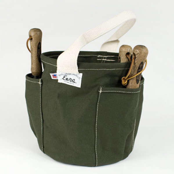 Clever Canvas Tool Storage Roundup Gardenista Above The Canvas Eena Garden Tote With A Moisture Resistant Vinyl Bottom Has Four Outside Pockets For Tools And Is 60 From Canoe