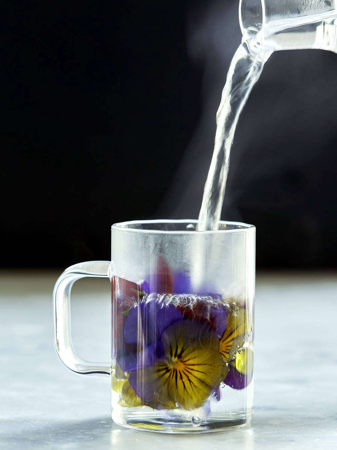 Our pansy tisane had an earthy, rustic flavor.