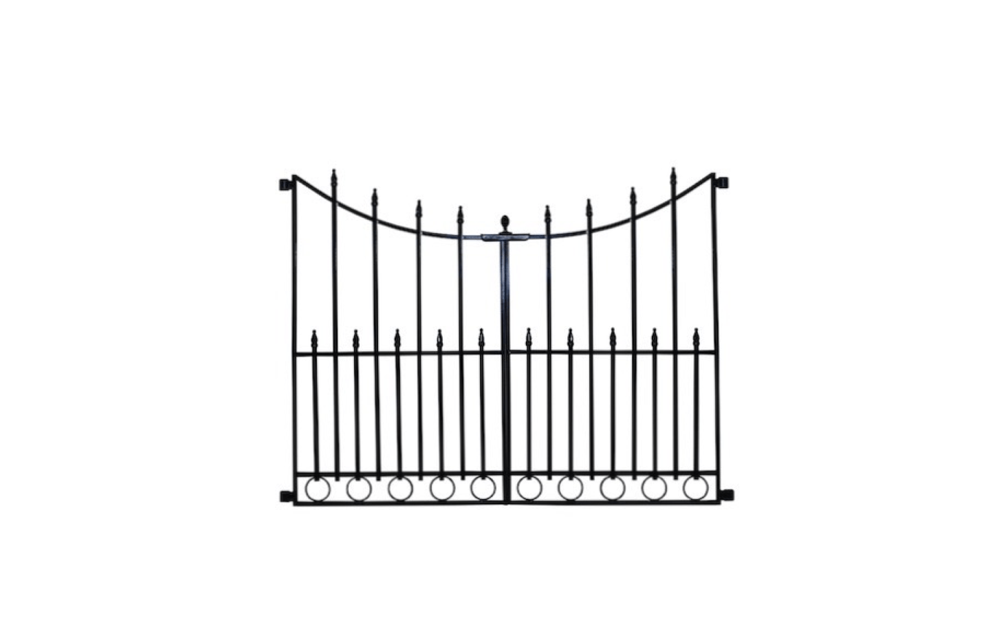 Vigoro Beaumont No Dig 40 4 In H X 53 7 In W Black Steel Decorative Fence Gate 860169 The Home Depot