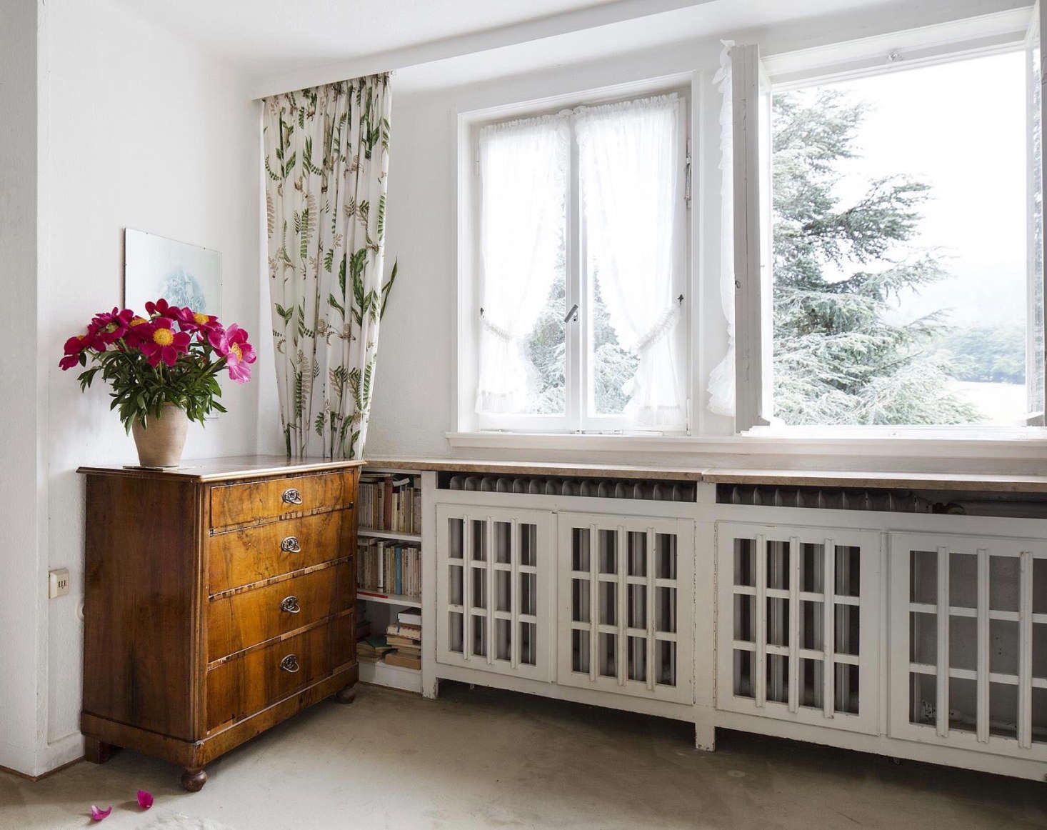 A neutral color palette in the interiors also creates a backdrop for strong color.
