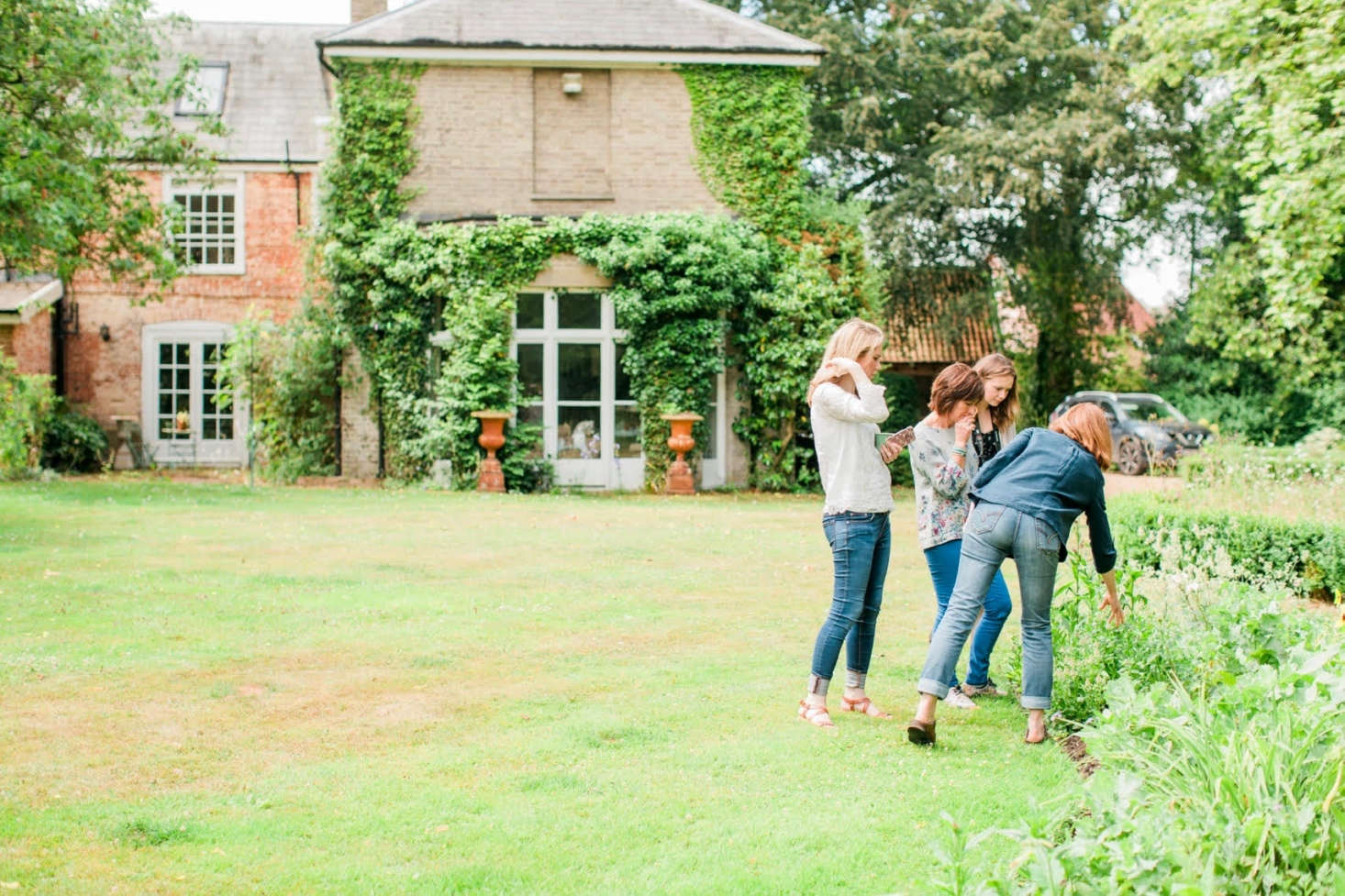 Floral designer Girling runs frequent floral arranging workshops in her garden.