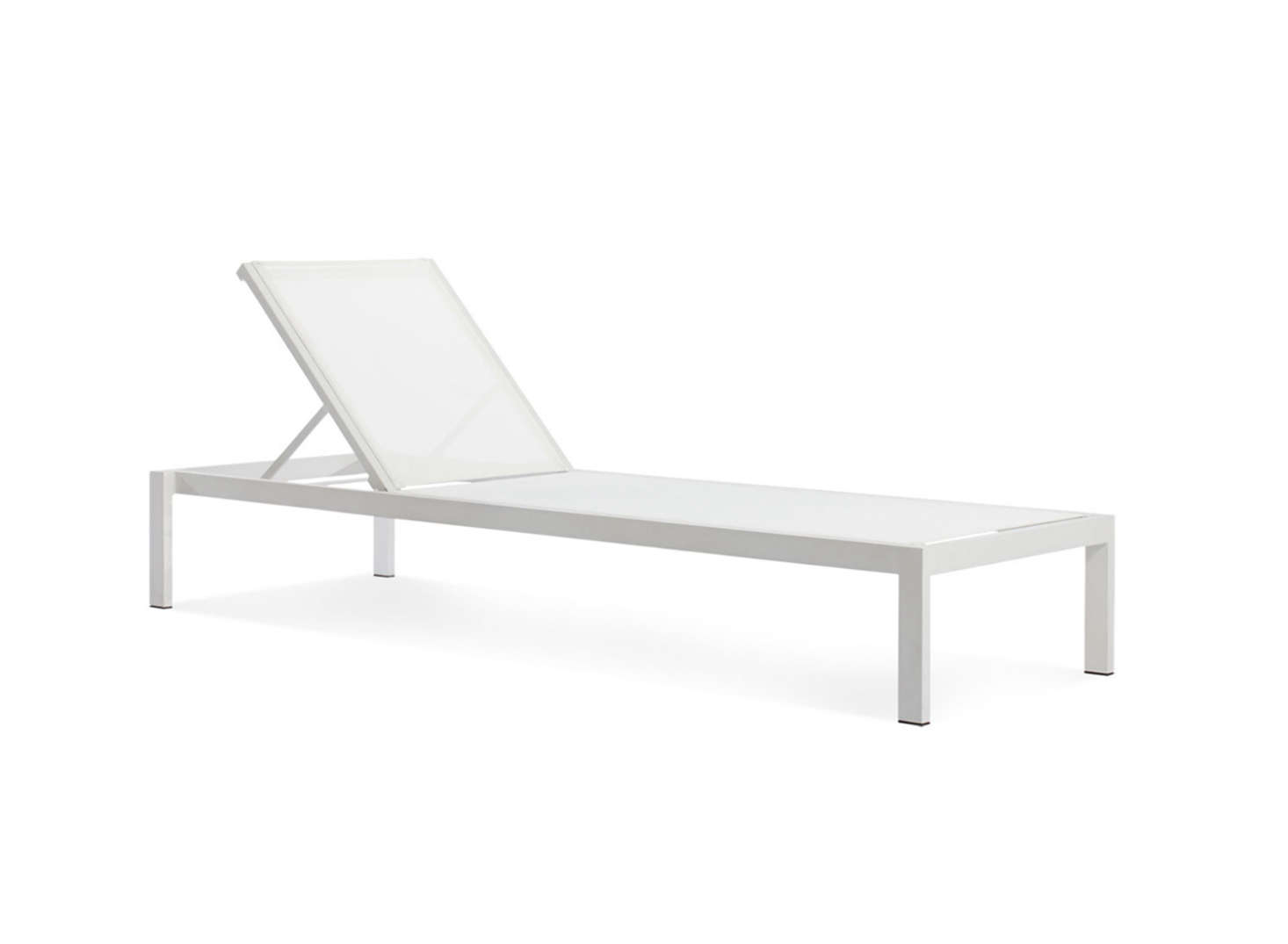 white sun loungers