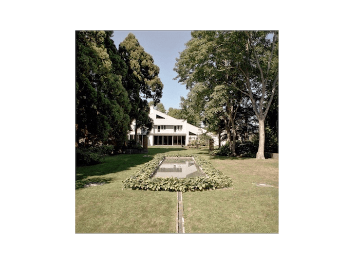 Sixty years after the death of the Jameses, most of the garden was gone. In the 80s, a new house was sited on what had been the western portion of the original garden (shown above in ). Photograph by Reed Hilderbrand.