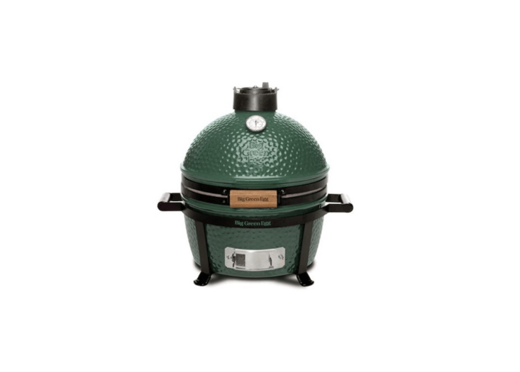 The Big Green Egg charcoal grill is available in seven sizes, including a Mini Max intended for countertop use. Included is a 