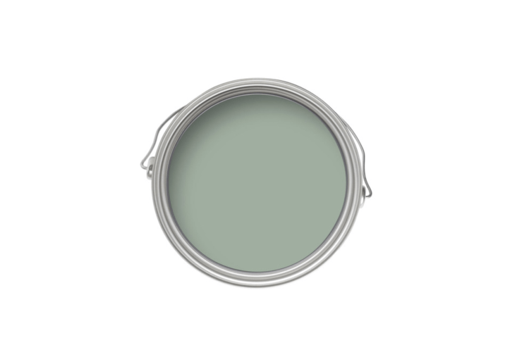 The back door and transom window are painted in Farrow & Ball