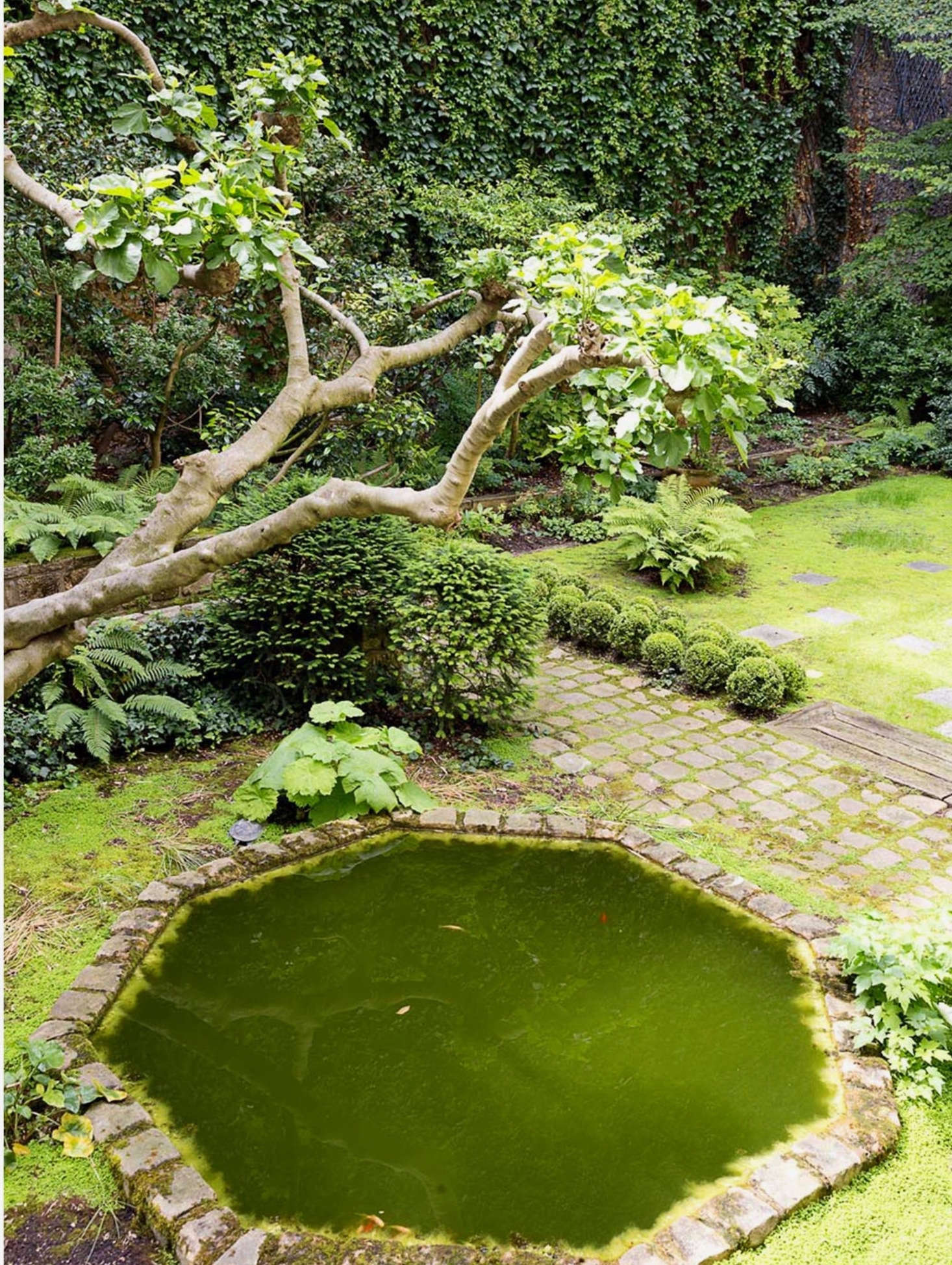 Rudkin designed the octagonal pond. 