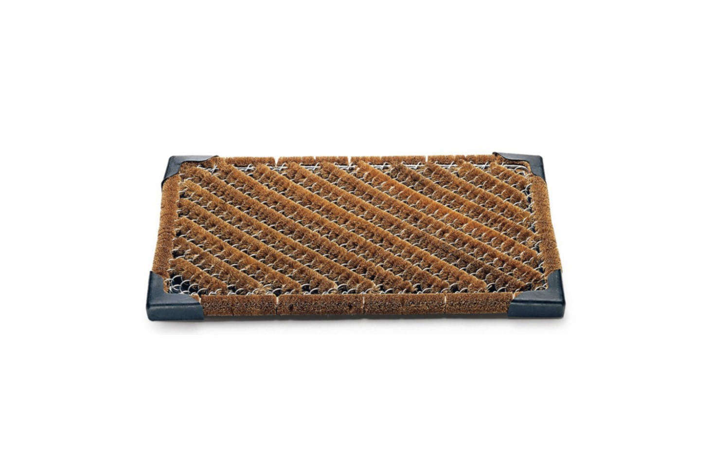 The Coconut Fibre Wire Mesh Doormat finished with a rubber underlay is €59 at Manufactum in Germany.