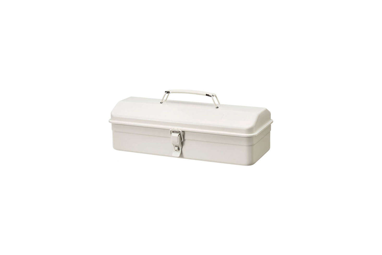 The compact (but good-looking) Muji Steel Tool Box measuring about by 7 by 5 inches and is made in Japan; $30 at Muji.