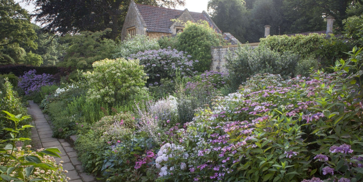 Over time the planting has evolved to include soft pinks and lilacs too.