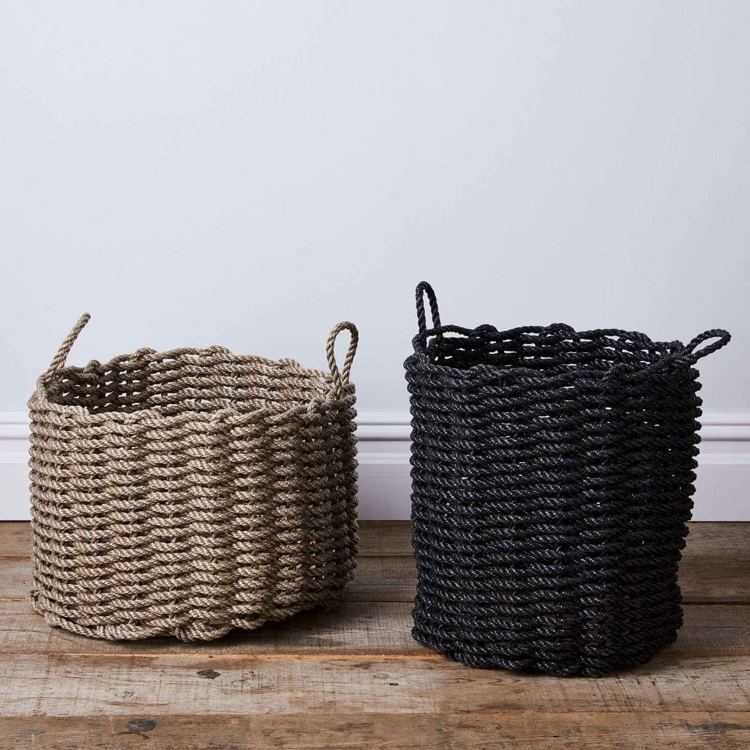These sturdy, tough, and surprisingly chic baskets can be used indoors or out. See Made in Maine: Rugged Baskets and Doormats Woven From Nautical Rope.
